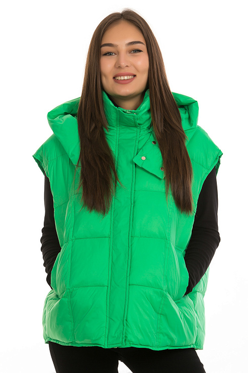 CHEERDUCK/2030 9514 ЗЕЛЕНЫЙ Жилет женский CHEERDUCK цвет Зеленый