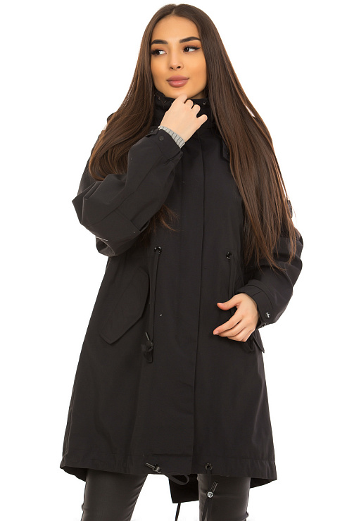 YIMOSIS 5301-1 ЧЕРНЫЙ Плащ женский YIMOSIS цвет Черный