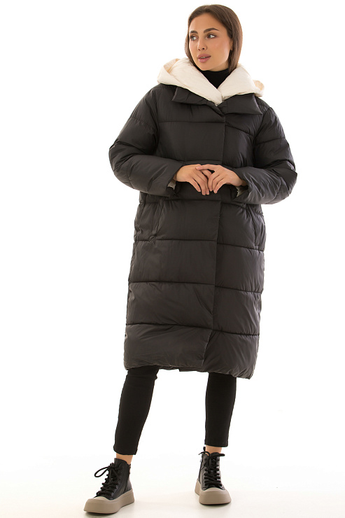 CHEERDUCK/2025 8818 ЧЕРНЫЙ Пуховик женский CHEERDUCK цвет Черный