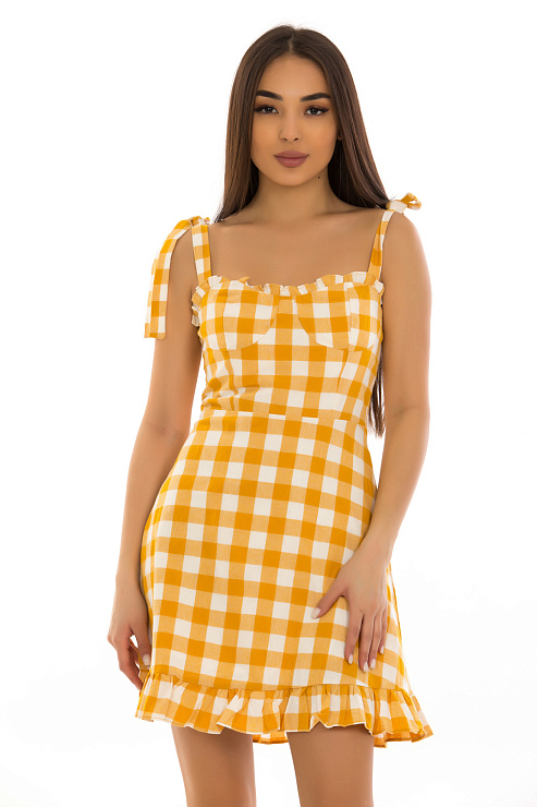 CHEERDUCK/2C19 7308 ЖЕЛТЫЙ Сарафан  CHEERDUCK цвет Желтый