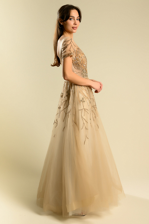 BELLABOA 1004 БЕЖЕВЫЙ Вечернее платье BELLABOA цвет Бежевый