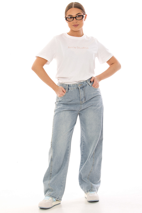 CHEERDUCK 6819 ГОЛУБОЙ Джинсы женские CHEERDUCK цвет Голубой