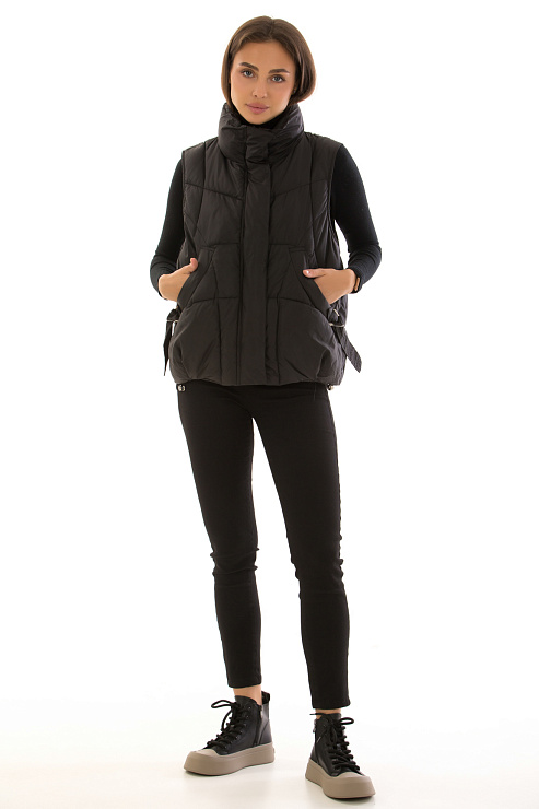 CHEERDUCK/2025 G-313 ЧЕРНЫЙ Жилет женский CHEERDUCK цвет Черный