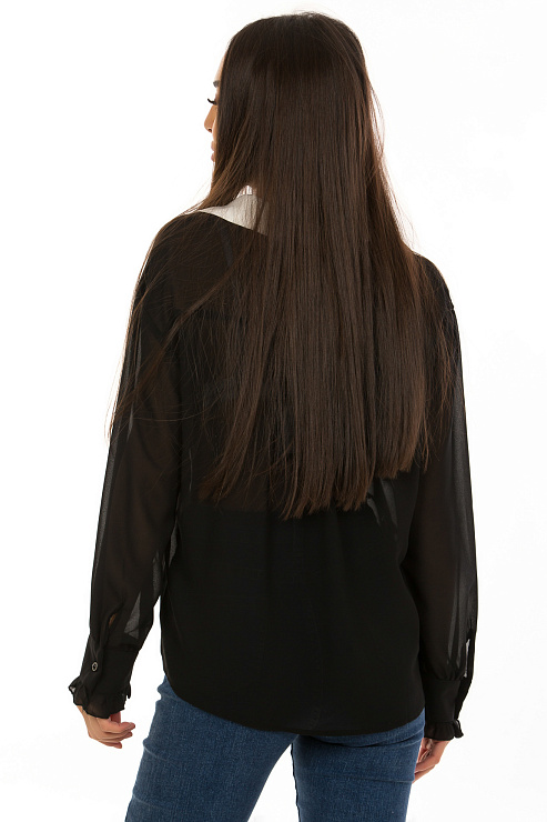 CHEERDUCK/2C19 970 ЧЕРНЫЙ Блуза женская CHEERDUCK цвет Черный