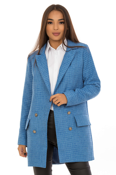 CHEERDUCK 3283 ГОЛУБОЙ Пиджак женский CHEERDUCK цвет Голубой