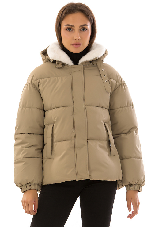 CHEERDUCK/2030 A603 БЕЖЕВЫЙ Куртка женская CHEERDUCK цвет Бежевый