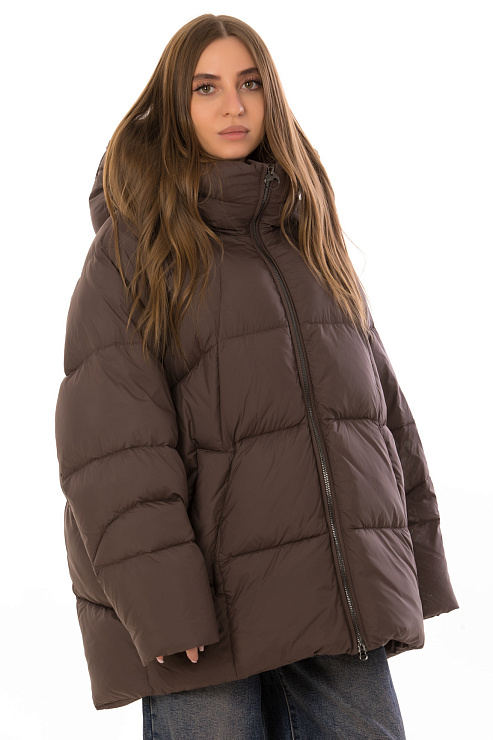 TOWMY A067 КОРИЧНЕВЫЙ Пуховик женский TOWMY цвет Коричневый