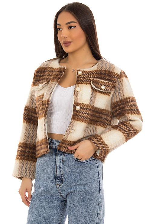 CHEERDUCK/GJ187 8588 КОРИЧНЕВЫЙ Жакет женский CHEERDUCK цвет Коричневый