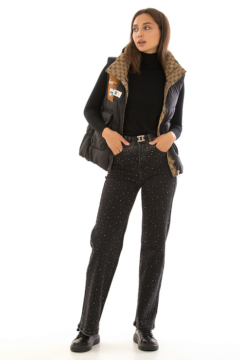 CHEERDUCK/2C22 6515 ЧЕРНЫЙ Жилет женский CHEERDUCK цвет Черный