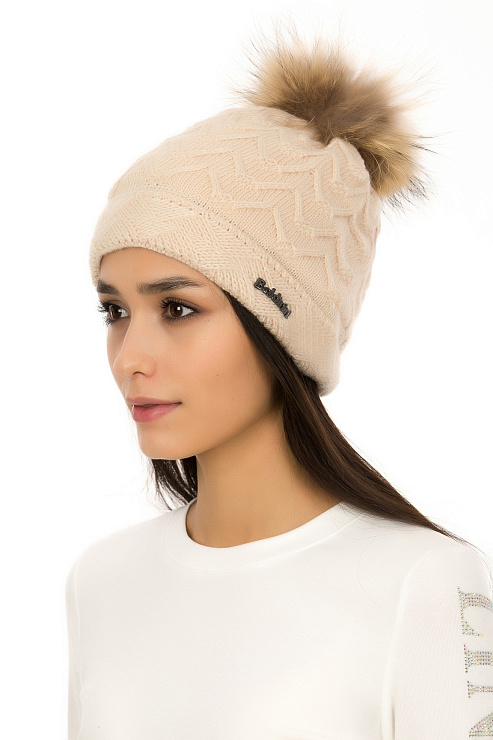 BALDININI 121705 BEIGE Шапка женская BALDININI цвет Бежевый