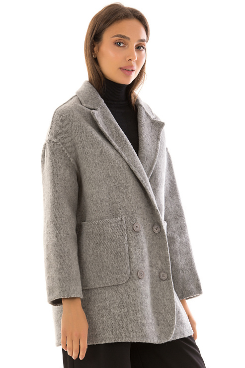 CHEERDUCK/5078 2525-1 СЕРЫЙ Пальто женское CHEERDUCK цвет Серый