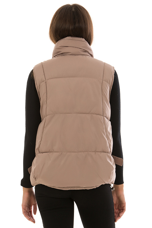 CHEERDUCK/2025 G-313 БЕЖЕВЫЙ Жилет женский CHEERDUCK цвет Бежевый
