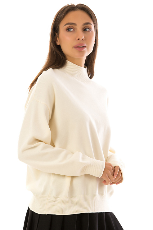 CHEERDUCK/11011 55020 БЕЖЕВЫЙ Свитер женский CHEERDUCK цвет Молочный