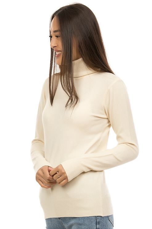 CHEER&DUCK/11011 922 БЕЖЕВЫЙ Водолазка женская CHEERDUCK цвет Молочный