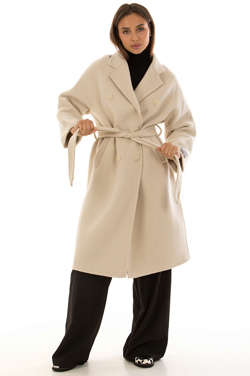 CHEERDUCK/5078 2525 МОЛОЧНЫЙ Пальто женское CHEERDUCK цвет Молочный