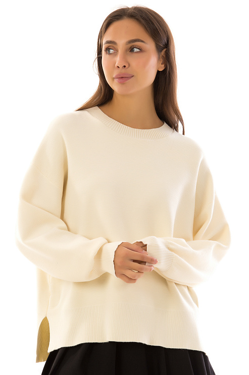 CHEERDUCK/11011 55009 БЕЖЕВЫЙ Свитер женский CHEERDUCK цвет Молочный