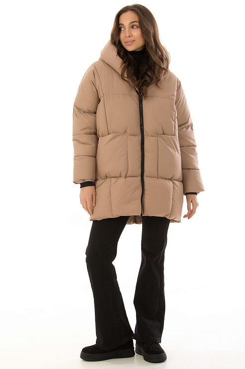 CHEERDUCK/MUD 02-1 БЕЖЕВЫЙ Пуховик женский CHEERDUCK цвет Бежевый