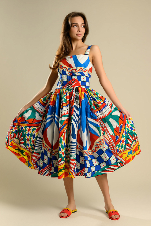 BELLABOA 111-243 СИНИЙ Сарафан женский BELLABOA цвет Синий