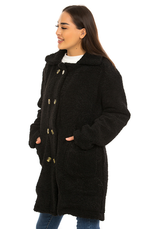 CHEERDUCK/RA 1819 ЧЕРНЫЙ Пальто женское CHEERDUCK цвет Черный