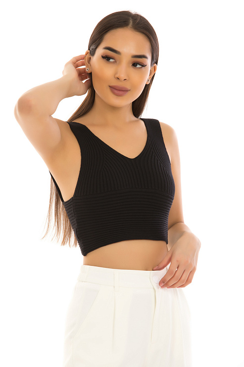 CHEERDUCK/2C19 27030 ЧЕРНЫЙ Топ женский CHEERDUCK цвет Черный