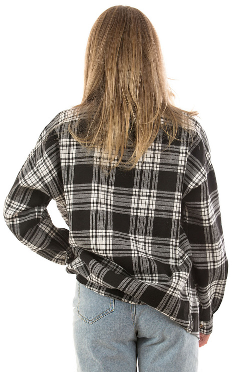 Fashion R-9058 ЧЕРНЫЙ Рубашка женская FASHION цвет Черный