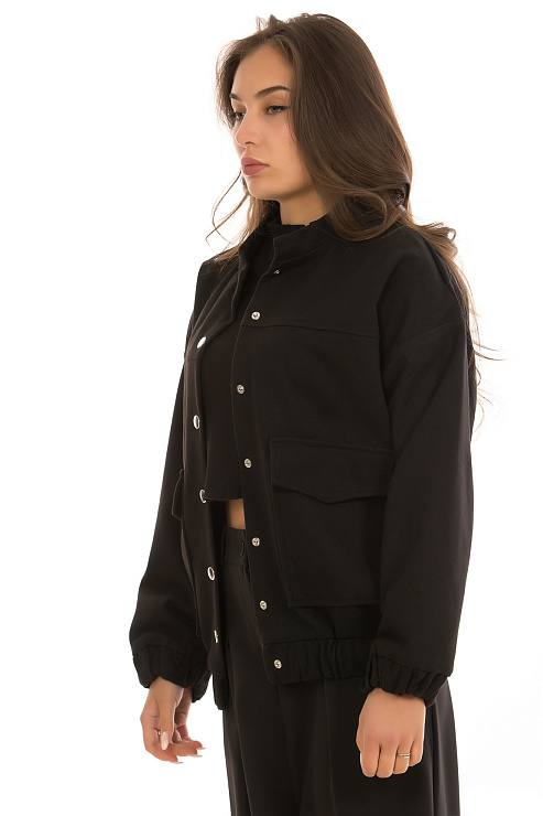 CHEERDUCK/YK 224 ЧЕРНЫЙ Бомбер женский CHEERDUCK цвет Черный