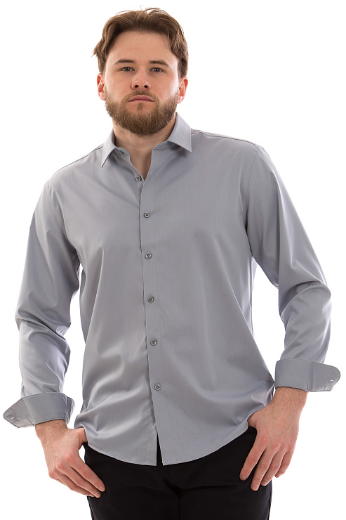 CHEERDUCK/2C87 320-63 СЕРЫЙ Рубашка мужская CHEERDUCK цвет Серый