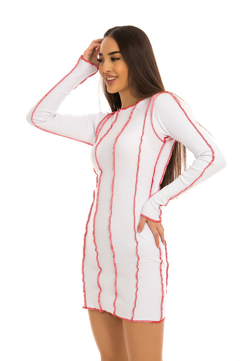 CHEERDUCK/YM 595 БЕЛЫЙ Платье  CHEERDUCK цвет Белый