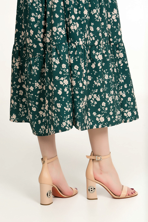 Босоножки на каблуке BALDININI цвет Бежевый