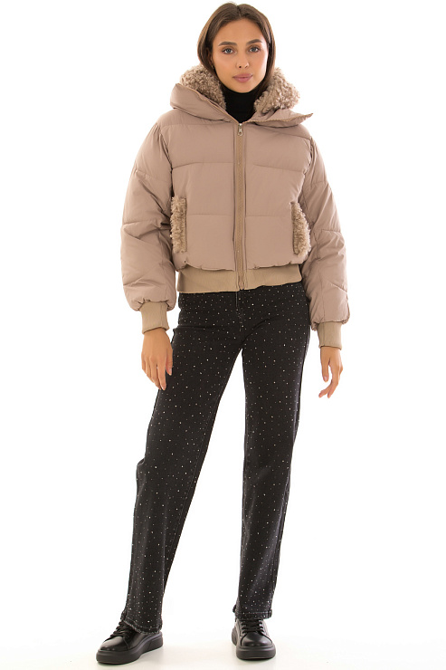 CHEERDUCK/2C22 A02 БЕЖЕВЫЙ Куртка женская CHEERDUCK цвет Бежевый