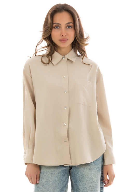 CHEERDUCK/2C19 245346 БЕЖЕВЫЙ Рубашка женская CHEERDUCK цвет Бежевый