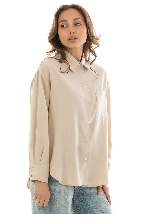 CHEERDUCK/2C19 245346 БЕЖЕВЫЙ Рубашка женская CHEERDUCK цвет Бежевый