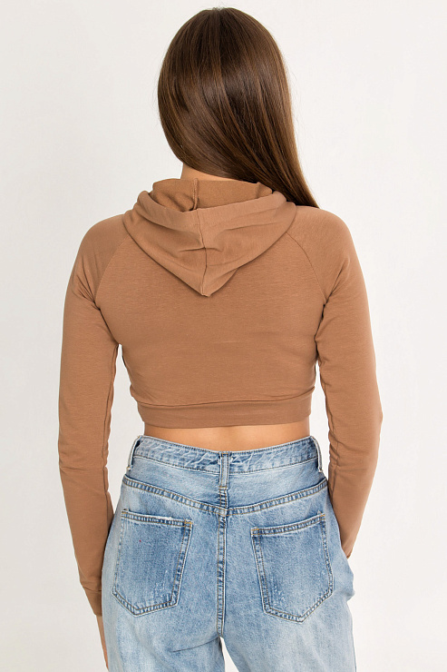 VISARCHI 38181 КОРИЧН. Худи женское CHEERDUCK цвет Коричневый