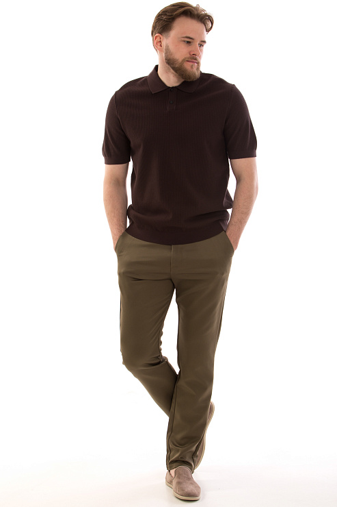 CHEERDUCK/4070 9009 КОРИЧНЕВЫЙ Поло мужское CHEERDUCK цвет Коричневый