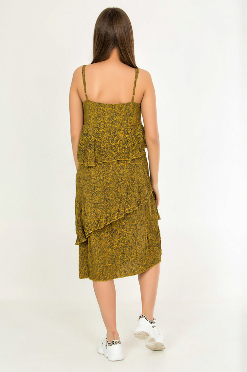 CHEER&DUCK/XW 22-7 ГОРЧИЧН. Сарафан женский CHEERDUCK цвет Желтый