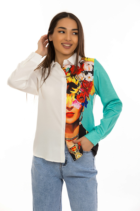 CHEERDUCK/5027 7075 ЗЕЛЕНЫЙ Блуза женская CHEERDUCK цвет Зеленый