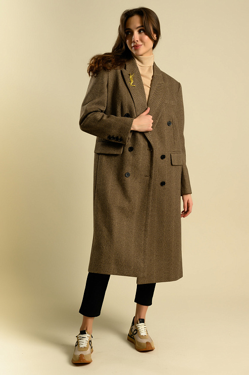 BELLABOA 111-35 КОРИЧНЕВЫЙ Пальто женское BELLABOA цвет Коричневый