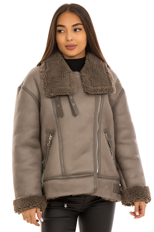 CHEERDUCK/2030 243 КОРИЧНЕВЫЙ Дубленка женская CHEERDUCK цвет Коричневый