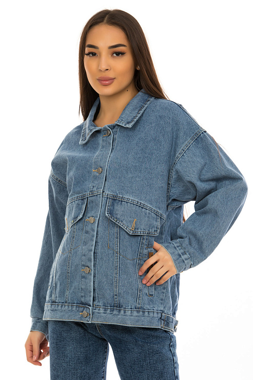 CHEER&DUCK/2025 10015 СИНИЙ Куртка джинсовая CHEERDUCK цвет Синий