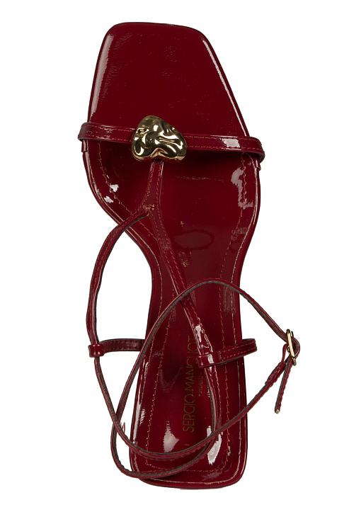 Босоножки на каблуке SERGIO MANCHOT цвет Бордовый