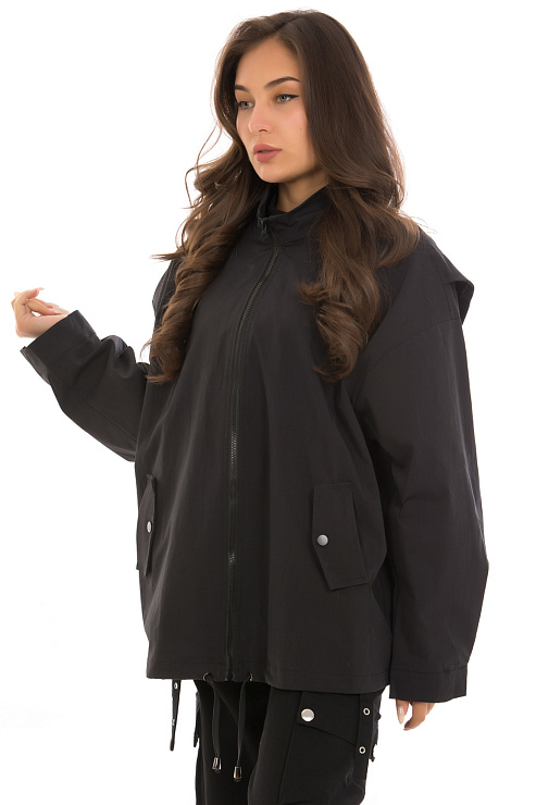 CHEERDUCK/5G143 6210 ЧЕРНЫЙ Ветровка женская CHEERDUCK цвет Черный