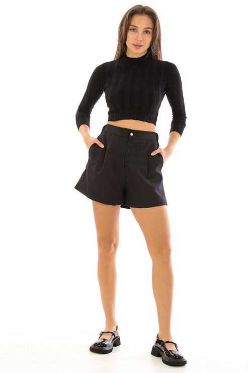 CHEERDUCK/282 2808 ЧЕРНЫЙ Шорты женские CHEERDUCK цвет Черный