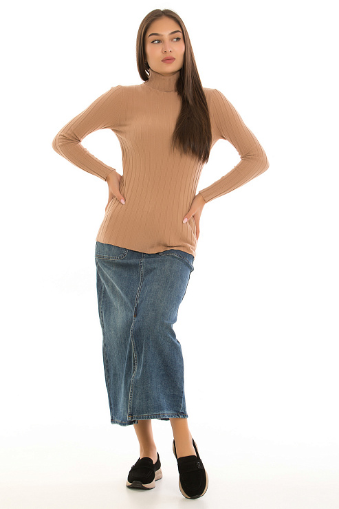 CHEERDUCK/11011 302 КОРИЧНЕВЫЙ Водолазка женская CHEERDUCK цвет Коричневый