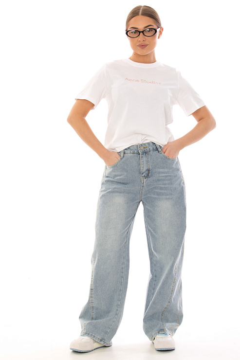 CHEERDUCK 3361 ГОЛУБОЙ Джинсы женские CHEERDUCK цвет Голубой