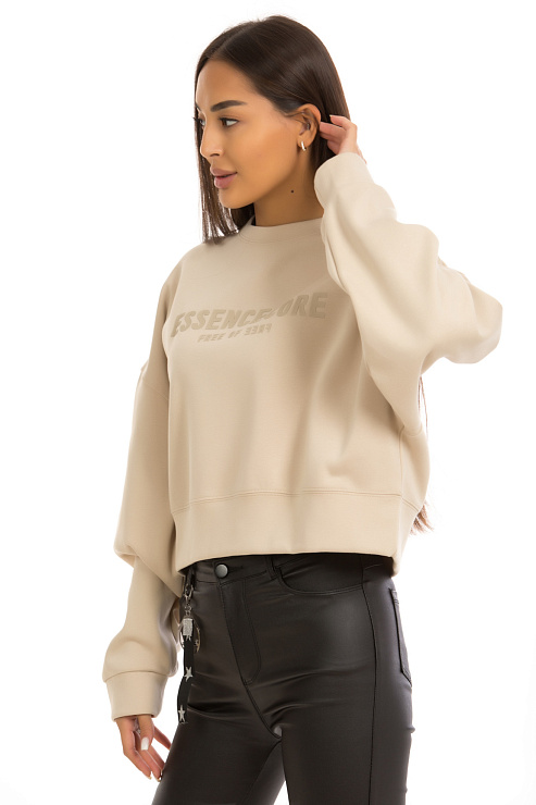 CHEERDUCK/GuaZ 1302 БЕЖЕВЫЙ Свитшот женский CHEERDUCK цвет Бежевый