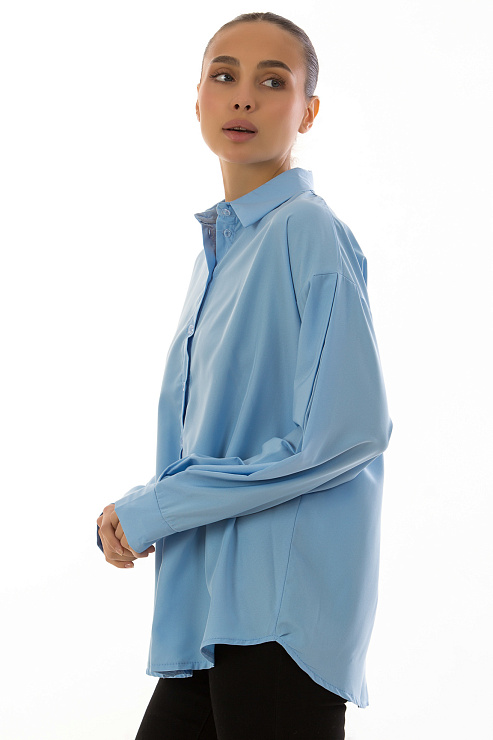 CHEERDUCK/FAH 0069 ГОЛУБОЙ Рубашка женская CHEERDUCK цвет Голубой