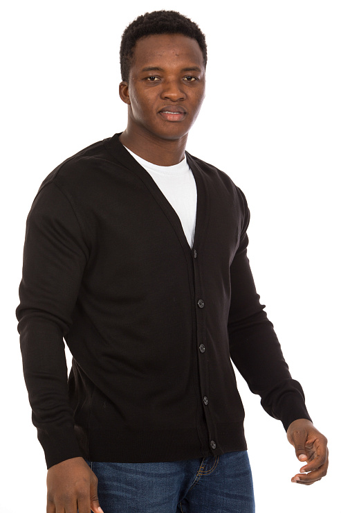 CHEERDUCK/BA 3762 ЧЕРНЫЙ Кардиган мужской CHEERDUCK цвет Черный