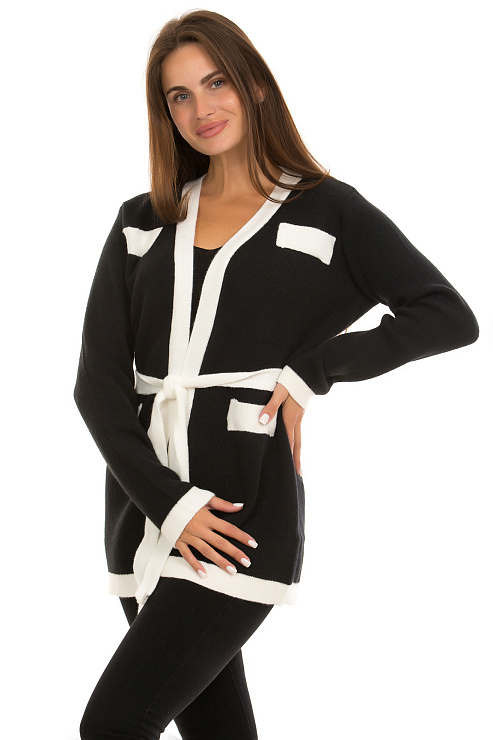 CHEERDUCK/B57 2313 ЧЕРНЫЙ Кардиган женский CHEERDUCK цвет Черный