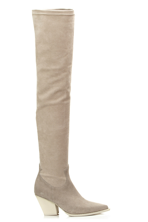 Ботфорты на каблуке BELLABOA цвет Бежевый