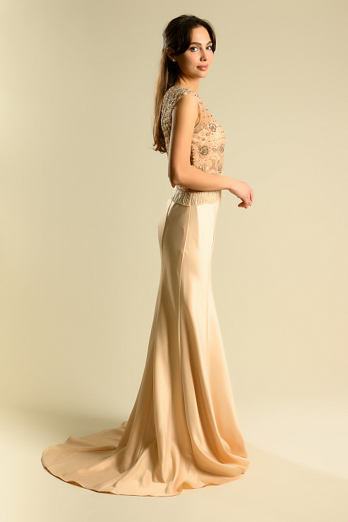 BELLABOA 1011 БЕЖЕВЫЙ Вечернее платье BELLABOA цвет Бежевый